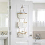 TeoKJ 3-Tier Wall hanging Storage Bags, Over the Door Organizer, Decorative - Image 7