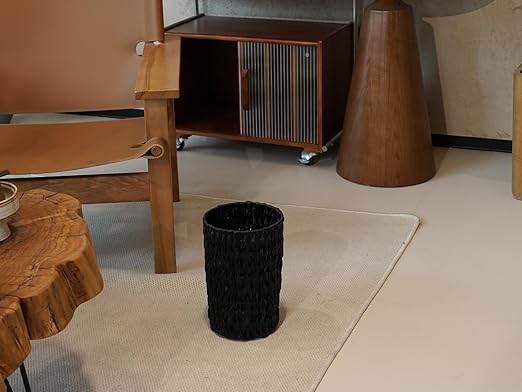 Wicker Trash Can, Small Trash Can, Handwoven Waterproof Wicker Trash Basket - Image 8