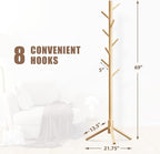 Haddockway Wooden Coat Rack Stand - Image 2