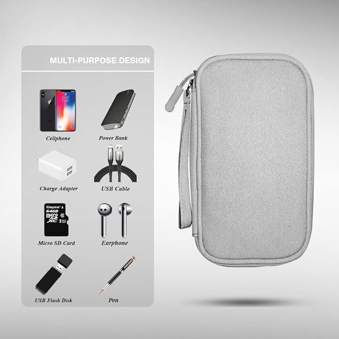 Electronics Organizer Bag Pouch Cable Charger Case Travel Shockproof Cord - Image 4