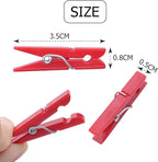 Jdesun 50 Pieces Photo Clips, Mini Plastic Picture Paper Clip Clothespins Peg - Image 3