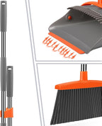 Broom and Dustpan Set for Home, Broom and Dustpan Combo for Office, Long Handle - Image 3