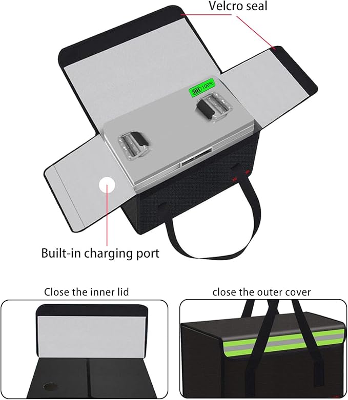 Lipo Battery Safe Bag Large Capatity Fireproof Bag - Image 3