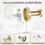 APLusee Brushed Gold Single Robe Wall Hook, 304 Stainless Steel Heavy Duty - Image 7
