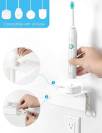 OAPRIRE Electric Toothbrush Holder Wall Mounted, 2 Pack Acrylic Electric - Image 3