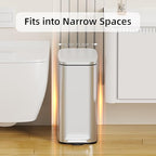 Small Bathroom Trash Can with Lid Soft Close, Step Pedal, 6L / 1.6 Gal - Image 2
