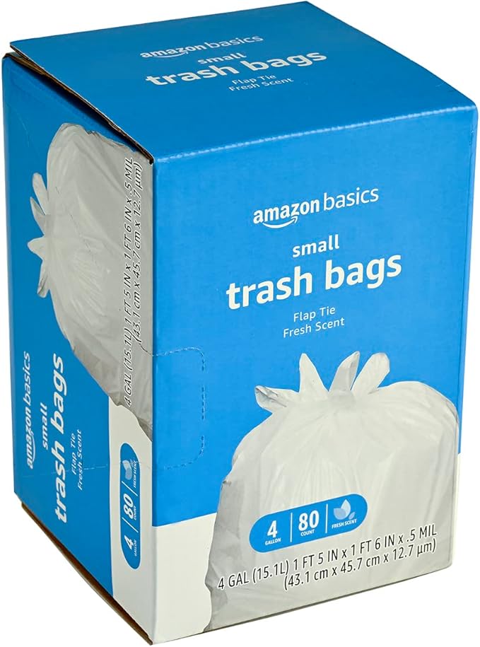 Amazon Basics Trash Bags, 4 Gallon - Image 3