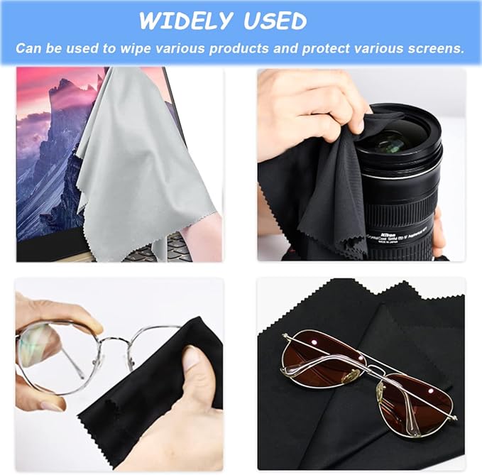 Microfiber Cleaning Cloths 20 Pack in Individual Vinyl Pouch, CKANDAY Glasses - Image 6
