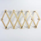 AMAPON Accordion Style Expandable Wall Wooden Coat Rack 16 Hooks Hang Hats - Image 6