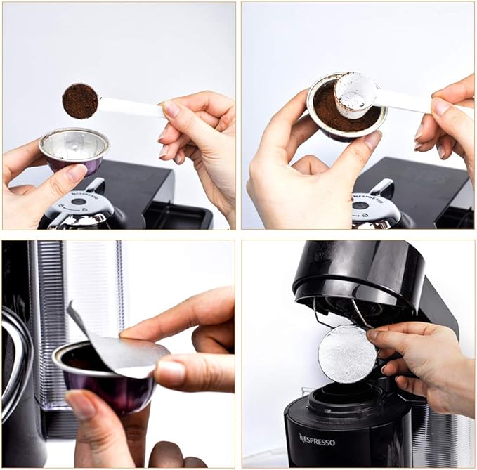 CAPMESSO Aluminum Foils Lids to Reuse Vertuoline Capsules Coffee Pods Compatible - Image 8