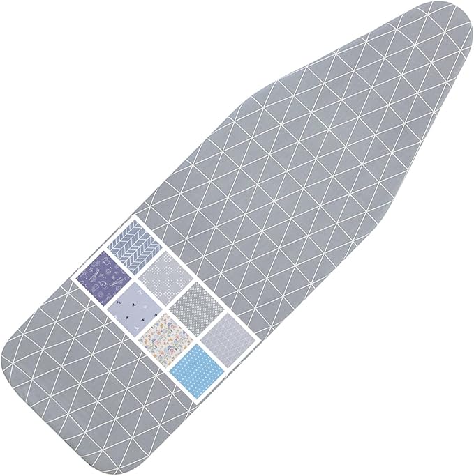 Ironing Board Cover and Pad Standard Size 15 x 54, 3 Pairs of Hook and Loop by LCLW