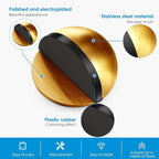 2 Pcs Self Adhesive Door Stoppers, Stainless Steel Floor Door Stop Wall - Image 2
