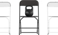 Flash Furniture Hercules Series Big & Tall Stackable Plastic Folding Chairs, Extra Wide Commercial Event Seats, Set of 4, Black by FlashFurniture
