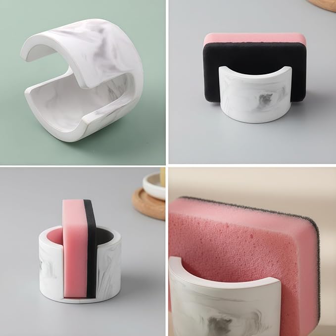 Sponge Holder Kitchen Diatomite Drying Rack Absorbent Sink Sponge Organizer - Image 4