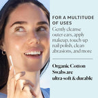 Sky Organics - Organic Cotton Swabs, 500 ct. - Ultra Soft Tips - Strong & - Image 2
