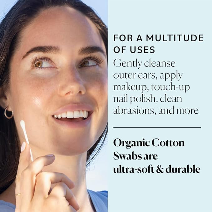 Sky Organics - Organic Cotton Swabs, 500 ct. - Ultra Soft Tips - Strong & - Image 2