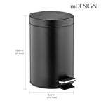 mDesign Pedal Bin — Metal Waste Bin - Image 3