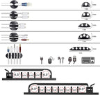 N NOROCME 192 PCS Cable Management Kit 4 Wire Organizer Sleeve, 11 Cable Holder - Image 4