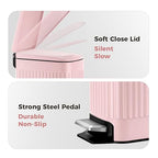 TrashAid Pink Bathroom Trash Can, 1.6 Gallon Stainless Steel Small Garbage Can - Image 4
