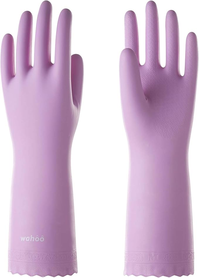 wahoo Skin-Friendly Cleaning Gloves, Reusable Dishwashing Gloves by wahoo
