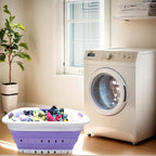 SAMMART 41L Collapsible 3 Handled Plastic Laundry Basket - Image 2