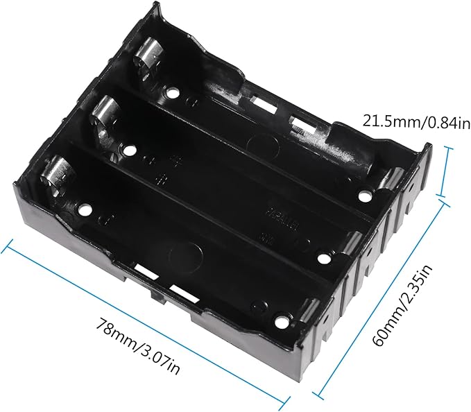 6pcs 18650 Battery Case Holder 3 Slots X 3.7V 18650 Battery Storage Box - Image 3