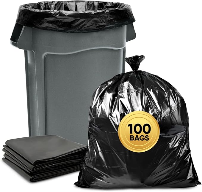 Tasker 44-45 Gallon Trash Bags Heavy Duty, Extra Large Black Trash Bags - Image 9