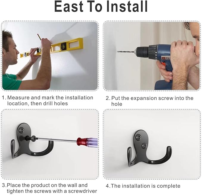 12 PCS Heavy Duty Coat Hooks - Image 6