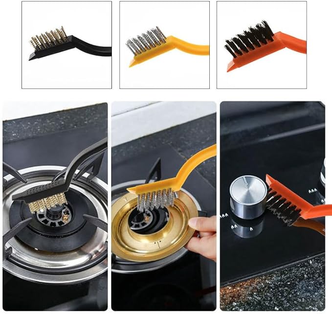12Pcs Crevice Brushes for Cleaning Crevice Cleaning Brush Set Hard Bristle - Image 5