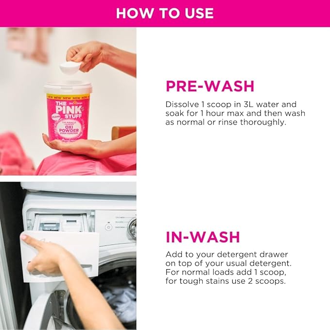 Stardrops The Pink Stuff Miracle Laundry Oxi Powder Stain Remover - Image 8