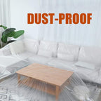 10 Pieces Plastic Drop Sheets for Painting, Waterproof and Dust-Proof Clear - Image 6