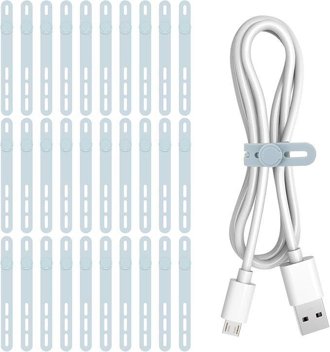 Donruby 30Pcs Silicone Cable Ties by Donruby