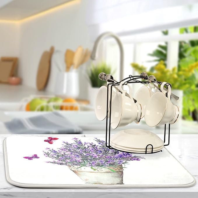 Absorbent Dish Drying Mat for Kitchen Counter - Image 5