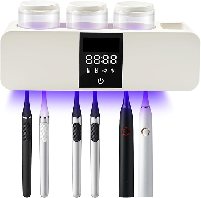 3 in 1 Toothbrush Cleaner Holders by LXIANGN