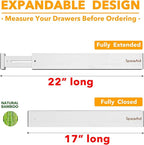 SpaceAid 4 Pack Bamboo Drawer Dividers - Image 3