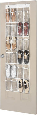 Whitmor 24 Pocket OTD Shoe Organizer Clear by Whitmor