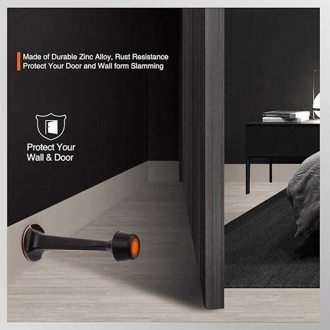 2 Pack Solid Rigid Door Stops - Image 5