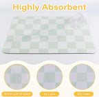 Checkered Dish Drying Mat （Green，24" x 16"） - Image 6