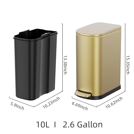 2.6 Gallon Slim Bathroom Trash Can - Image 5