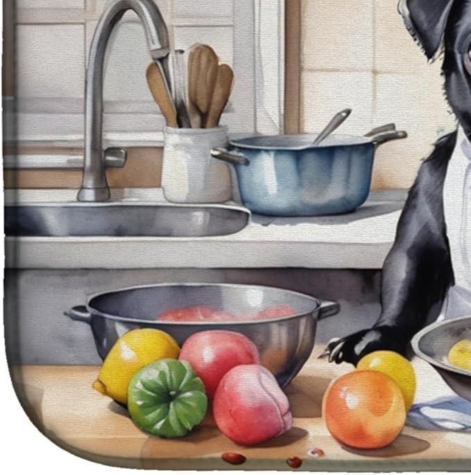 Caroline's Treasures DAC6310DDM Pug The Chef Dish Drying Mat Absorbent Dish - Image 4