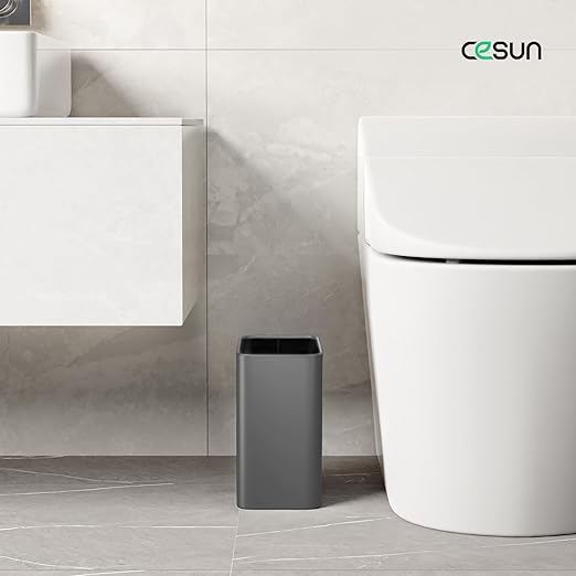 Cesun Small Bathroom Trash Can, 2.1 Gallons, Stainless Steel, Home Office - Image 2
