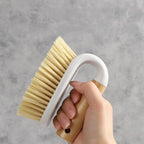 Wooden Handled Brush, Stiff Bristle Gravity Cleaning Brush - Image 3