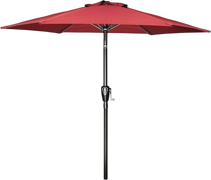Simple Deluxe 9' Patio Umbrella Outdoor Table Market Yard Umbrella with Push Button Tilt/Crank - Image 9