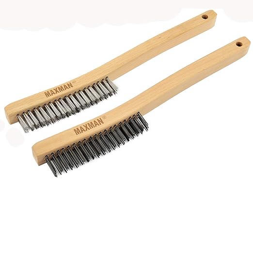 MAXMAN Wire Brush, Heavy Duty Carbon Steel and Stainless Steel Wire Brushes - Image 2