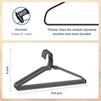SPECILITE Wire Metal Clothes Hangers Bulk 100 Pack - Image 2