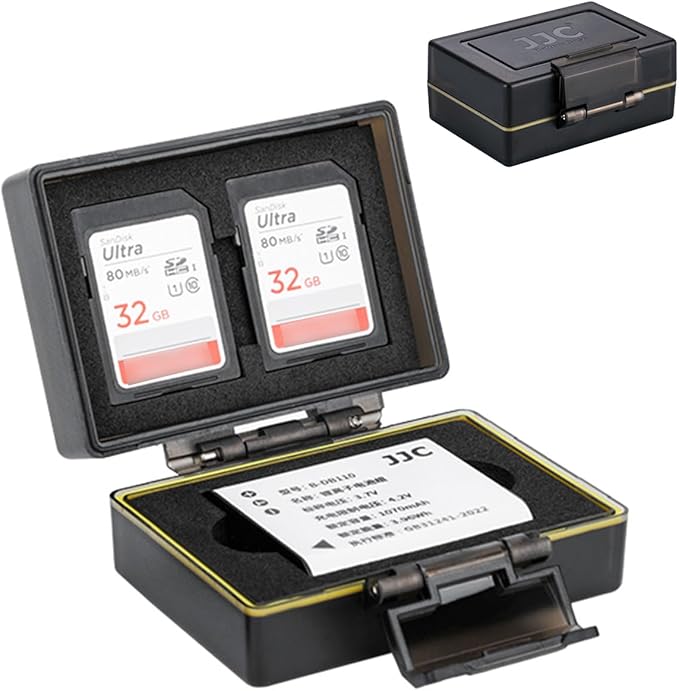 DB-110 LI-90B LI-92B Camera Battery Memory Card Storage Case Holder by JJC