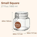 ComSaf 27oz Airtight Glass Canisters - Image 2