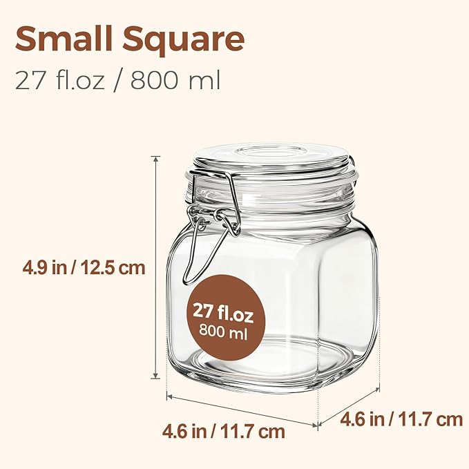 ComSaf 27oz Airtight Glass Canisters - Image 2