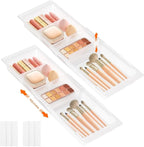 Lifewit Sliding Makeup Drawer Organizer, Fits 13-20" Deep Drawers, Extendable by Lifewit