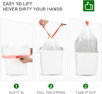 Drawstring Small Trash Bags, Magesh 4 Gallon Drawstring Extra Thick Garbage - Image 5